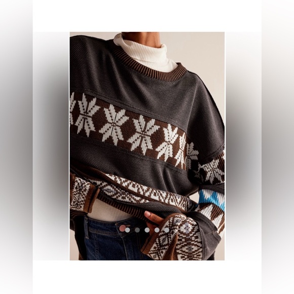 NWT Free People We The Free Holiday Ski Switched Sweater - Picture 4 of 7